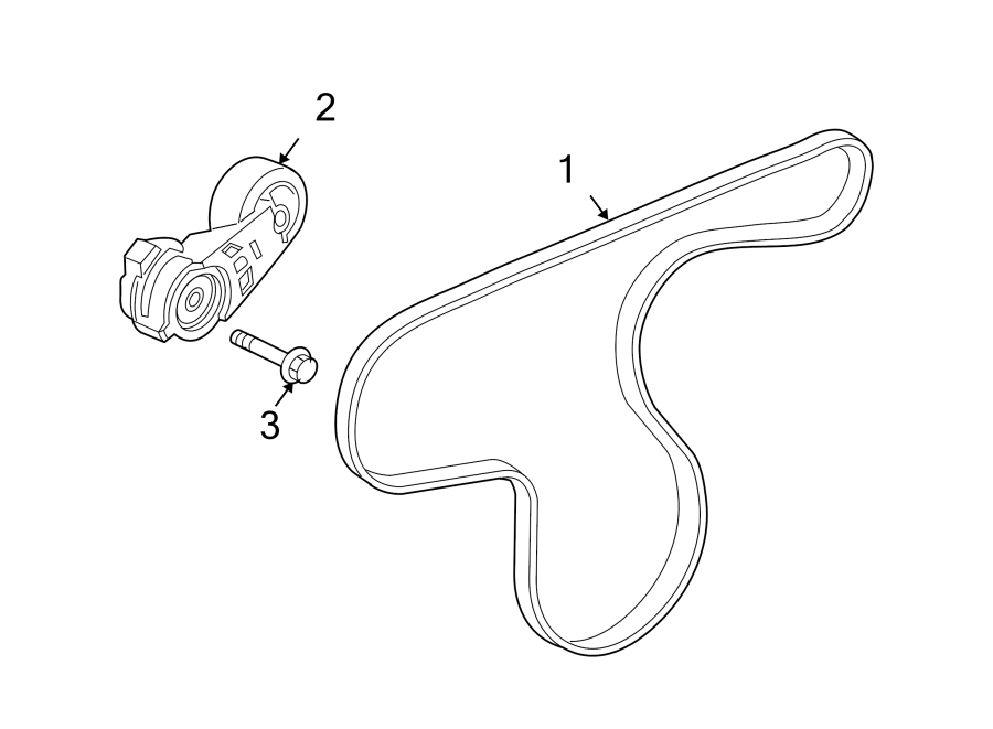 Diagram BELTS & PULLEYS. for your 2023 Chevrolet Camaro 3.6L V6 A/T LT Coupe 