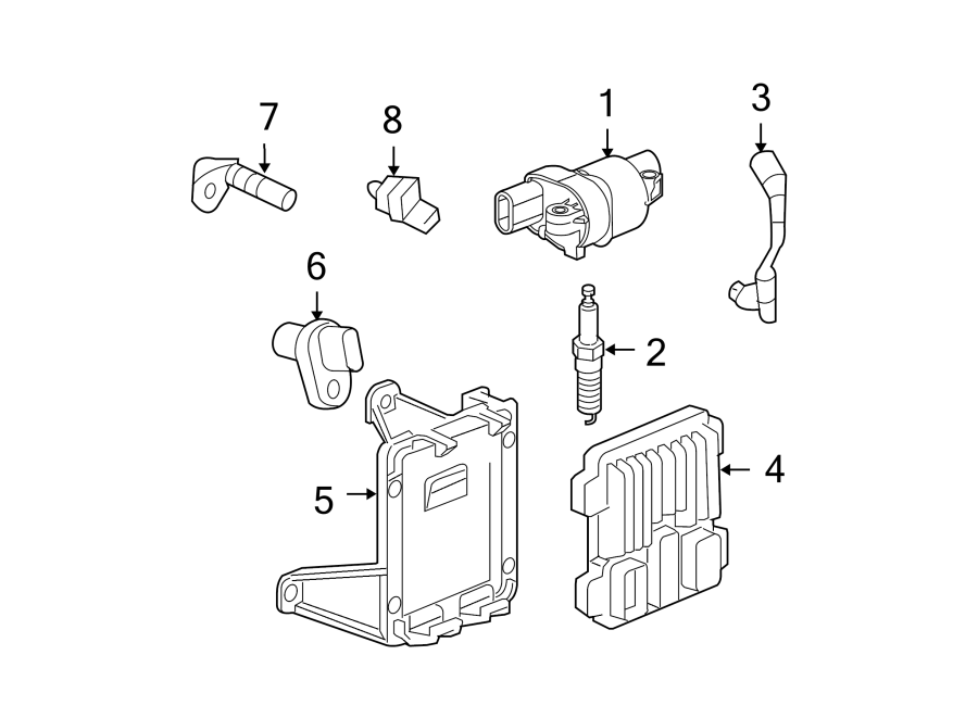 Diagram IGNITION SYSTEM. for your 2024 Chevrolet Camaro LT1 Coupe 6.2L V8 A/T 