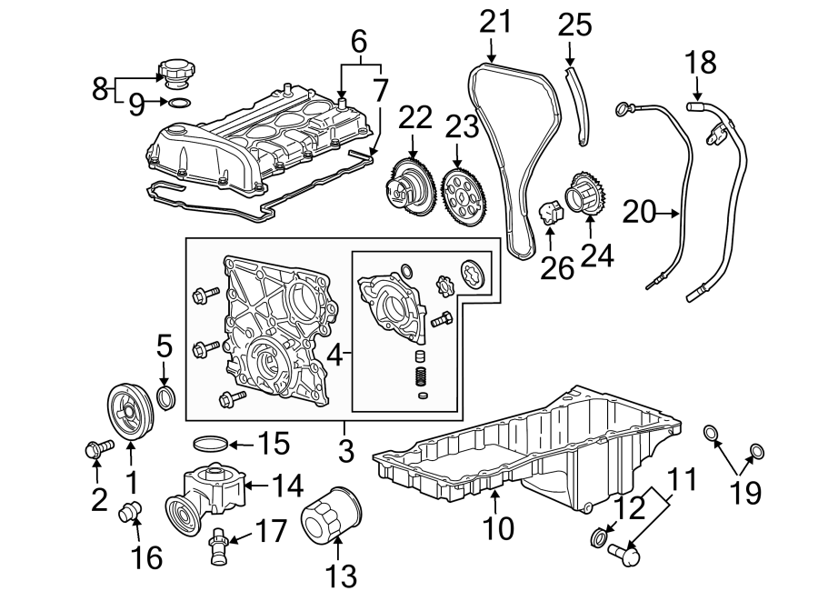 Diagram Front door. Engine parts. for your 2013 Chevrolet Sonic   