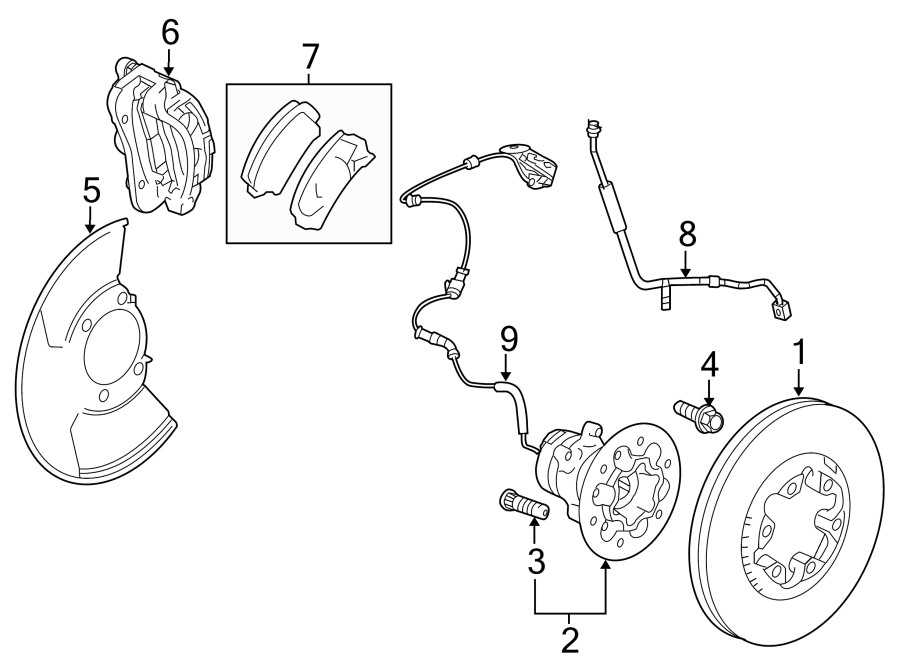 Diagram FRONT SUSPENSION. BRAKE COMPONENTS. for your 2016 Chevrolet Camaro  SS Coupe 