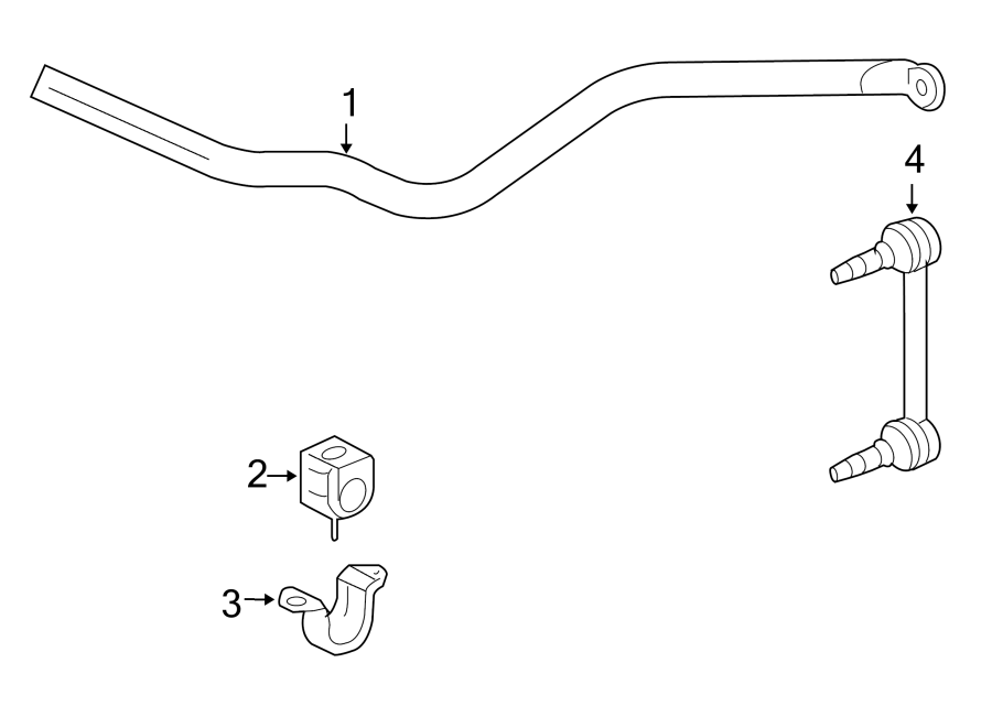 Diagram FRONT SUSPENSION. STABILIZER BAR & COMPONENTS. for your 2021 GMC Savana 2500   