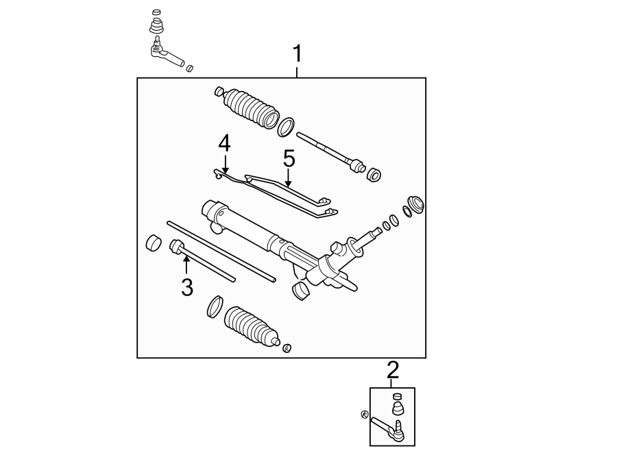 Diagram STEERING GEAR & LINKAGE. for your 2020 Chevrolet Camaro 2.0L Ecotec M/T LS Coupe 