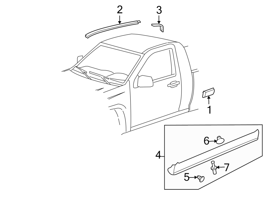 Diagram EXTERIOR TRIM. for your GMC Canyon  