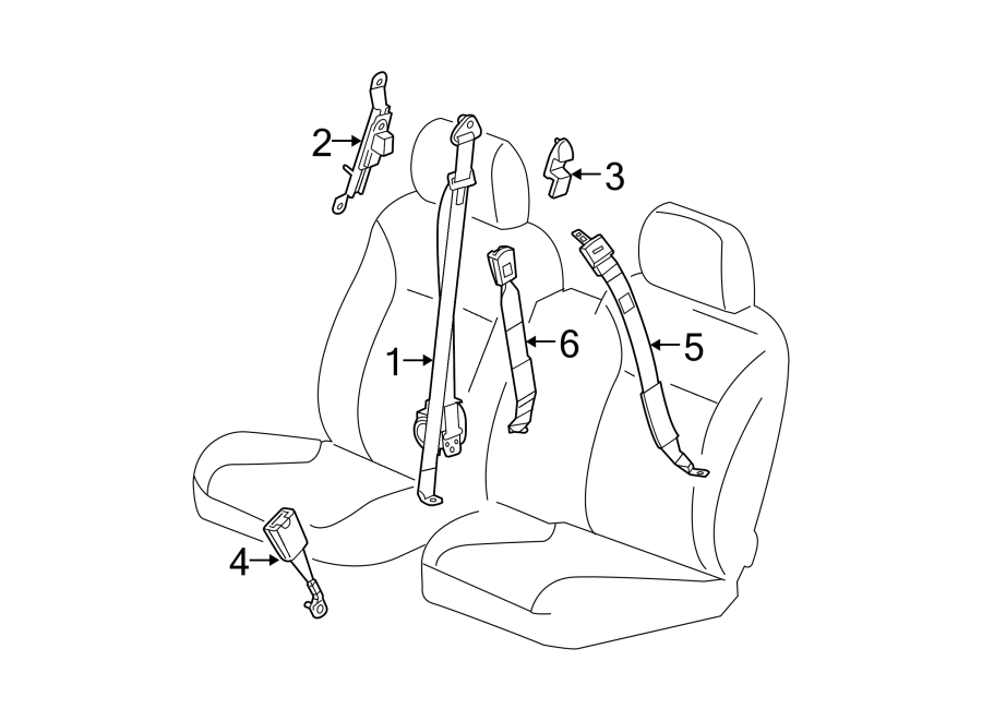 RESTRAINT SYSTEMS. FRONT SEAT BELTS.