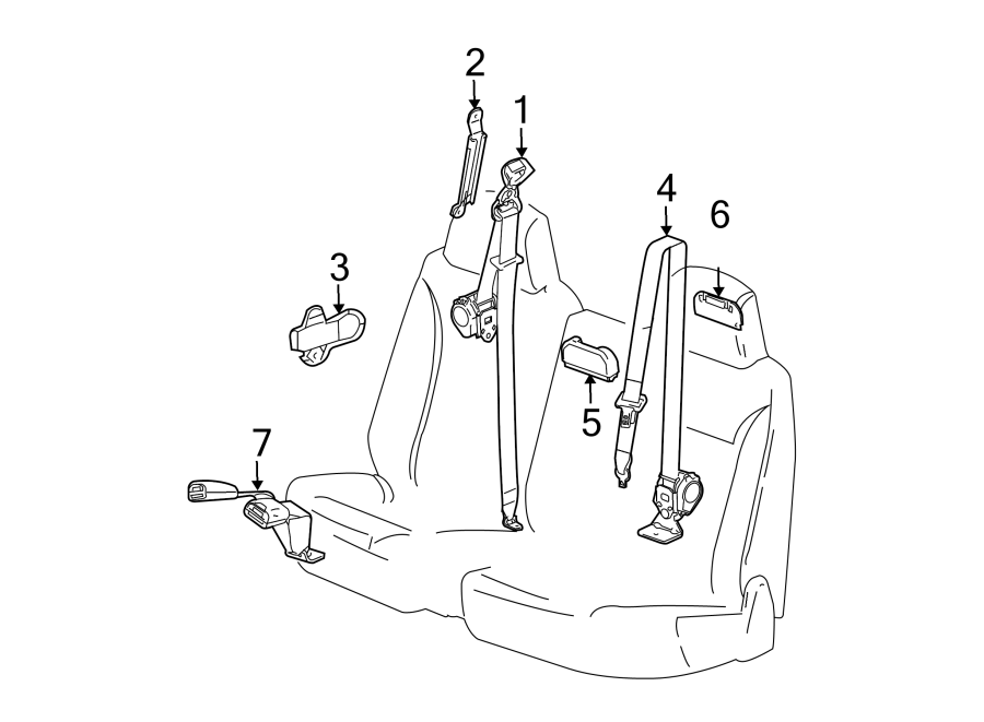 3RESTRAINT SYSTEMS. REAR SEAT BELTS.https://images.simplepart.com/images/parts/motor/fullsize/GD04555.png