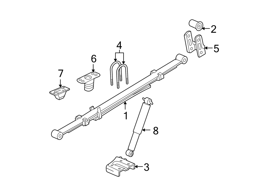 Diagram REAR SUSPENSION. SUSPENSION COMPONENTS. for your 2019 GMC Sierra 2500 HD 6.6L Duramax V8 DIESEL A/T 4WD Denali Crew Cab Pickup Fleetside 