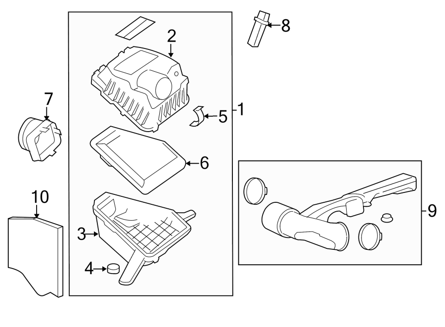 Diagram AIR INTAKE. for your 2017 Chevrolet Spark   