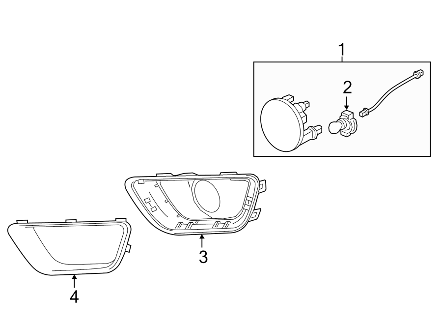 Diagram FRONT LAMPS. FOG LAMPS. for your Chevrolet Colorado  