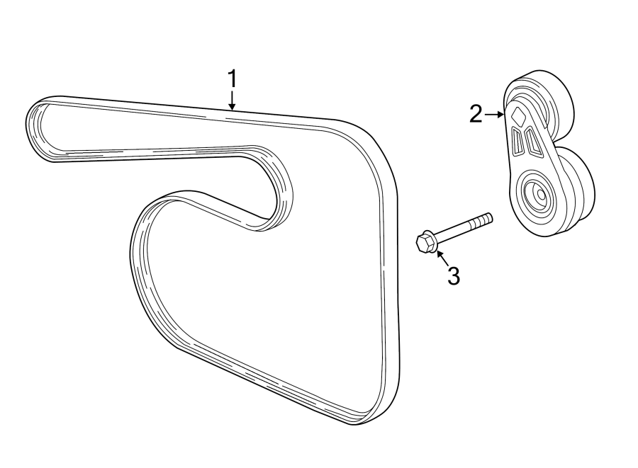 Diagram BELTS & PULLEYS. for your 2017 GMC Yukon   