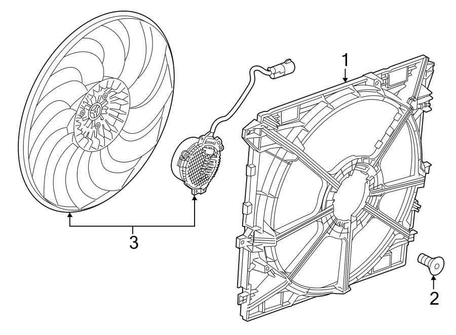 Diagram COOLING FAN. for your 2017 GMC Sierra 2500 HD 6.0L Vortec V8 FLEX A/T RWD SLE Standard Cab Pickup 