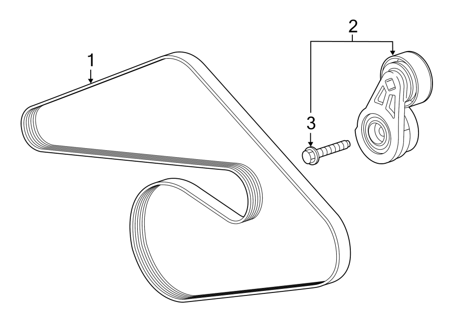 Diagram Belts & pulleys. for your 2017 Chevrolet Camaro  SS Convertible 