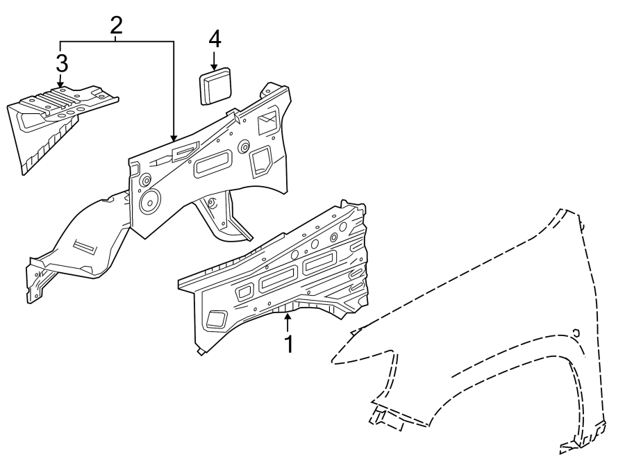 FENDER. INNER COMPONENTS. Diagram