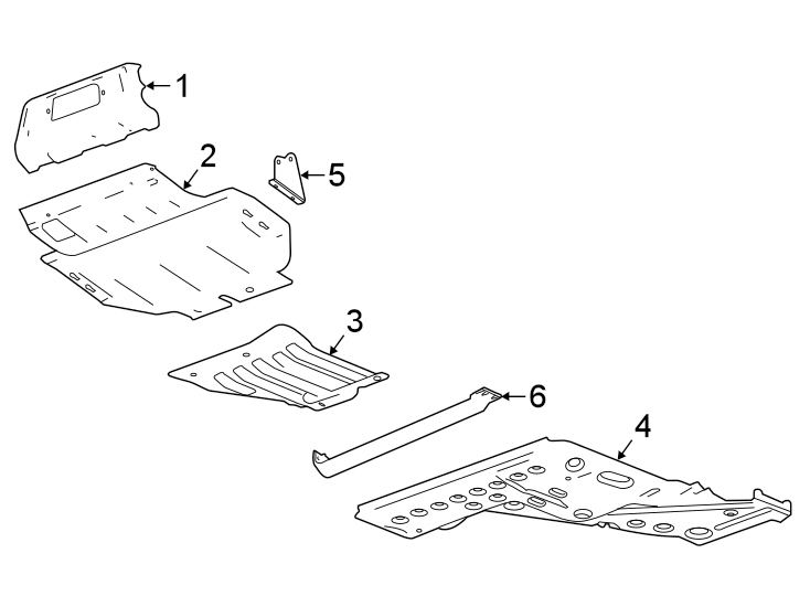 Diagram FRAME. UNDER COVER & SPLASH SHIELDS. for your 2012 GMC Sierra 2500 HD 6.0L Vortec V8 A/T RWD SLT Extended Cab Pickup 