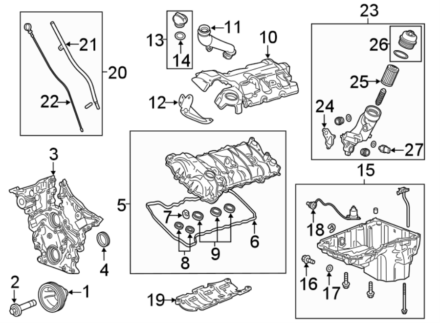 Diagram ENGINE PARTS. for your 2015 Chevrolet City Express   