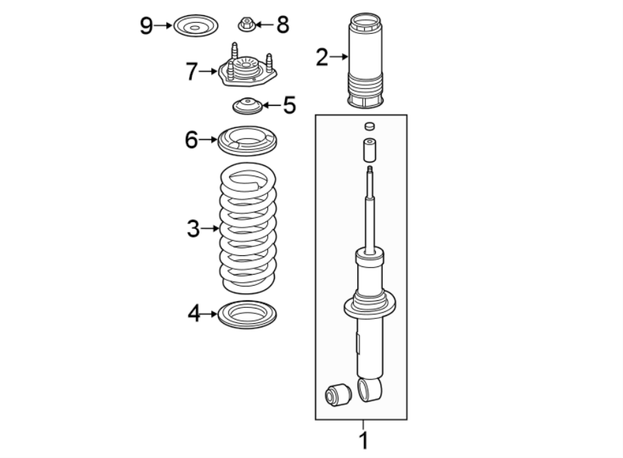 Diagram FRONT SUSPENSION. STRUTS & COMPONENTS. for your 2019 GMC Sierra 2500 HD 6.6L Duramax V8 DIESEL A/T 4WD Denali Crew Cab Pickup Fleetside 