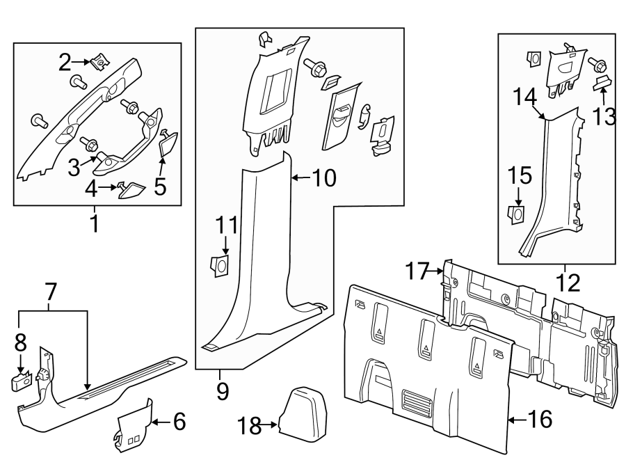 Diagram Interior trim. for your 2005 Chevrolet Corvette   