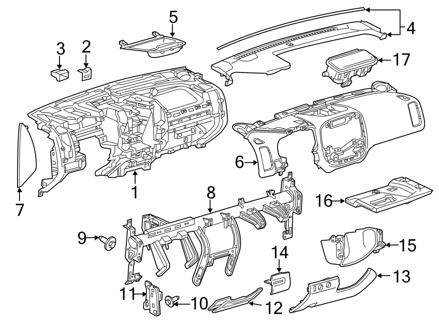 Diagram INSTRUMENT PANEL. for your 1998 Buick Century   