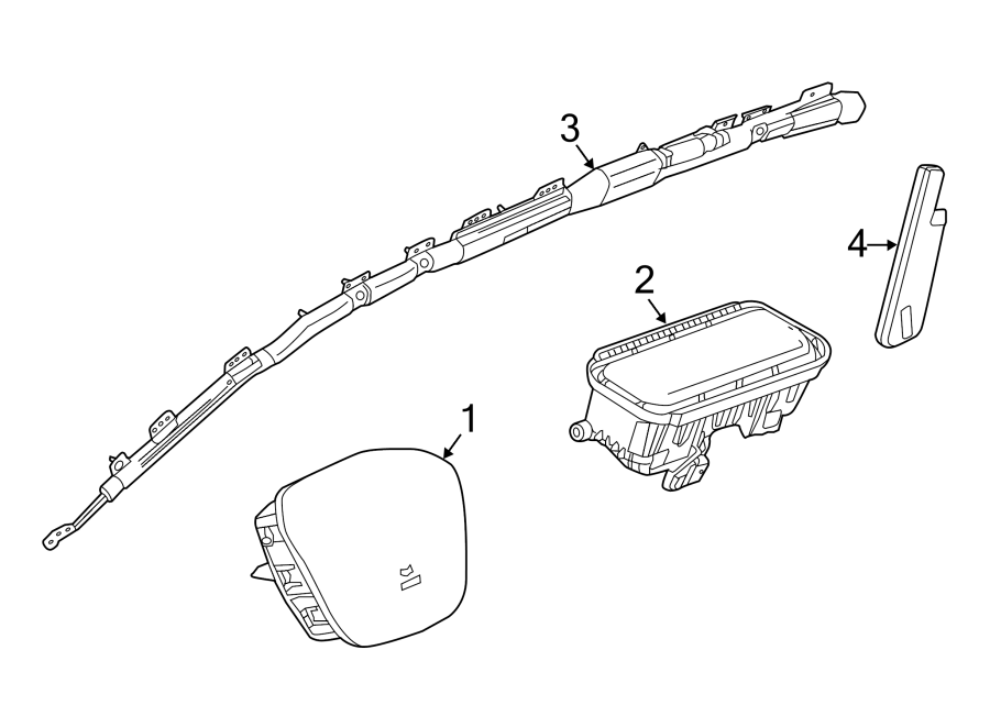 Diagram RESTRAINT SYSTEMS. AIR BAG COMPONENTS. for your 2006 Cadillac Escalade EXT   