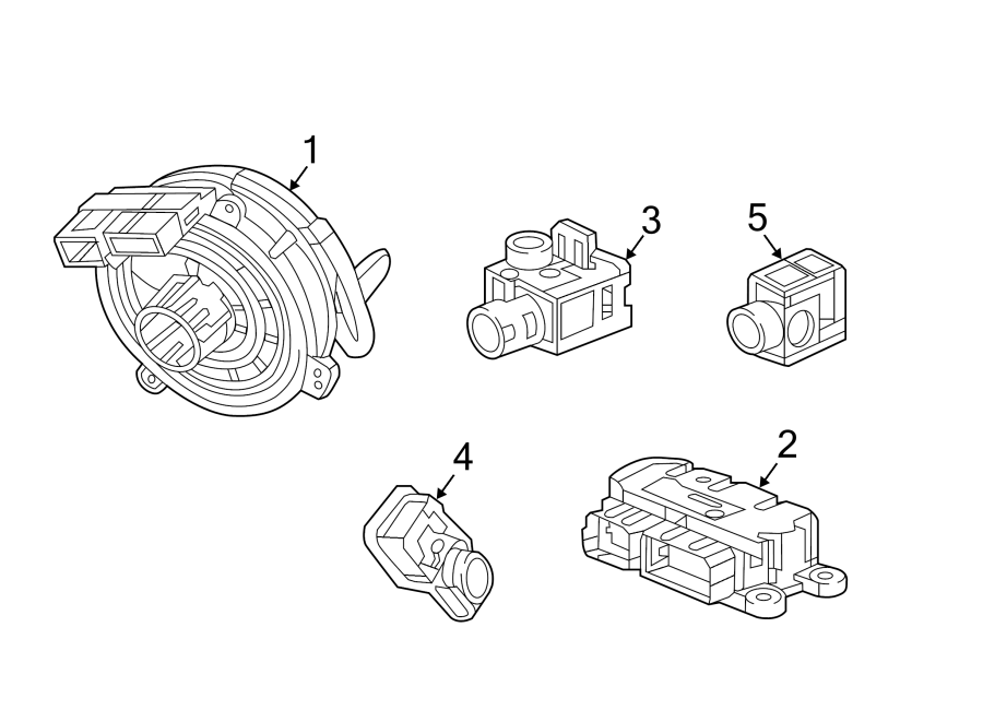 Diagram Restraint systems. Air bag components. for your 2022 Chevrolet Suburban  Premier Sport Utility 6.2L EcoTec3 V8 A/T 4WD 