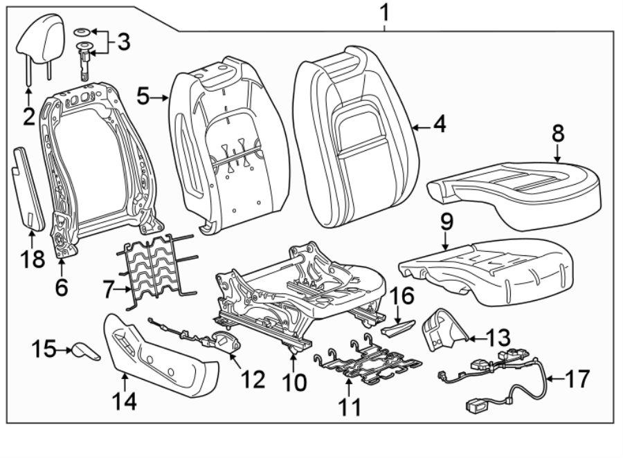 Diagram Pick up box. Seats & tracks. Passenger seat components. for your 2005 Chevrolet Express 2500   