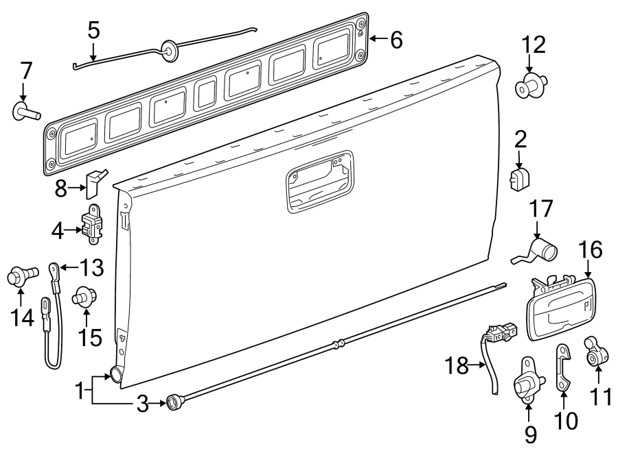 Diagram PICK UP BOX. for your GMC Canyon  