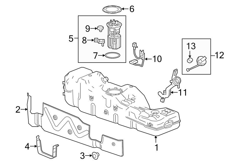 Diagram FUEL SYSTEM COMPONENTS. for your 2017 GMC Canyon   