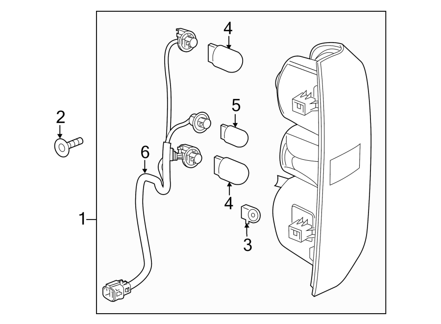 Diagram REAR LAMPS. TAIL LAMPS. for your 2016 GMC Sierra 2500 HD 6.0L Vortec V8 CNG A/T 4WD SLT Extended Cab Pickup Fleetside 