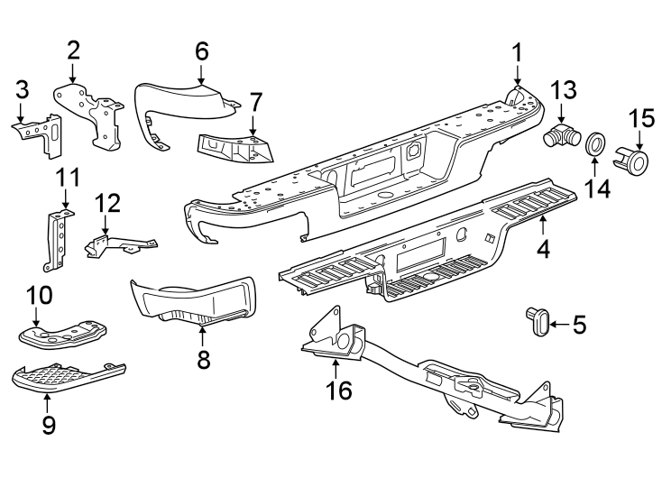 Diagram REAR BUMPER. BUMPER & COMPONENTS. TRAILER HITCH COMPONENTS. for your 1989 Buick Century   