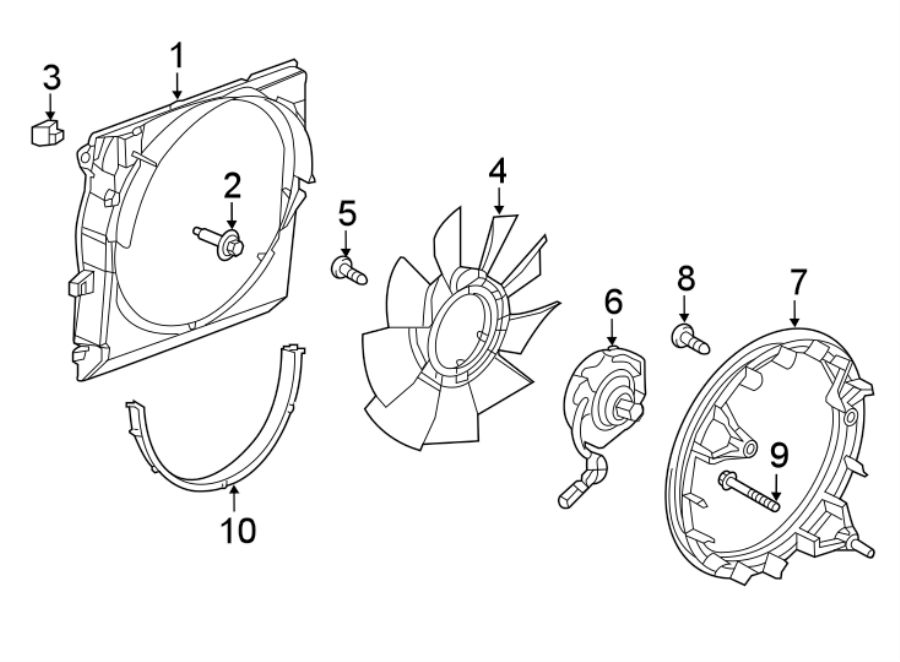 Diagram COOLING FAN. for your 1999 Chevrolet Blazer Trailblazer Sport Utility  