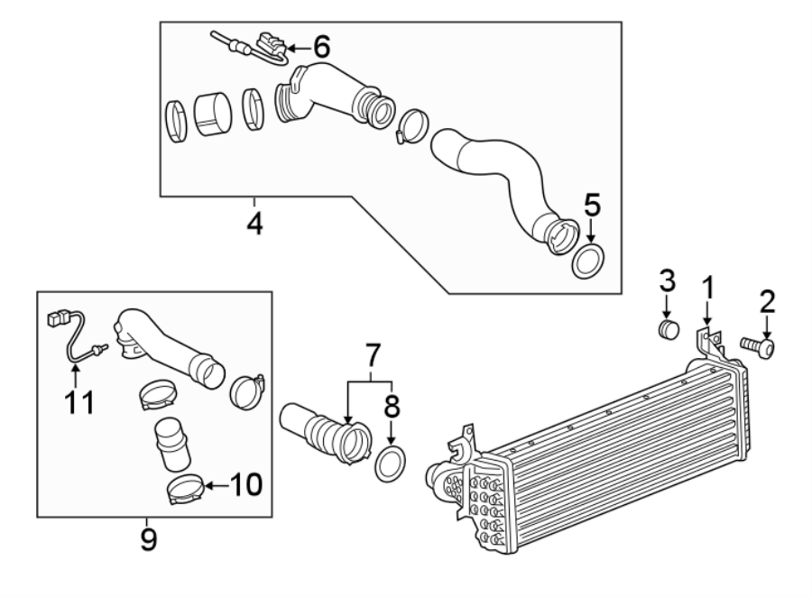 Diagram Intercooler. for your 2008 GMC Yukon   