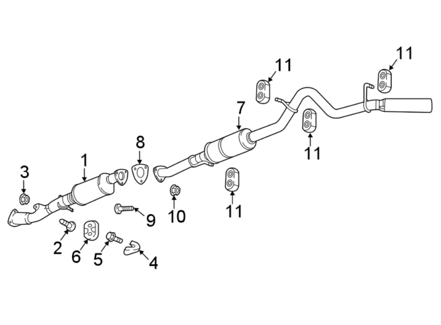 Diagram EXHAUST SYSTEM. EXHAUST COMPONENTS. for your 1992 Chevrolet Camaro   