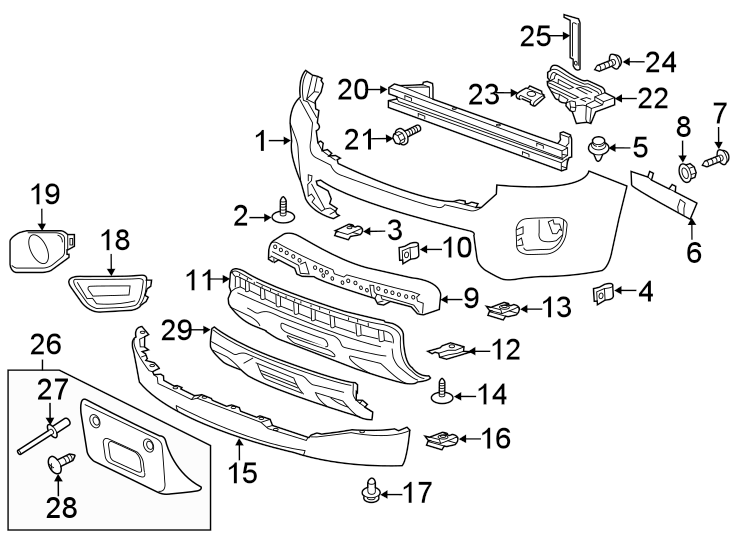 22FRONT BUMPER. BUMPER & COMPONENTS.https://images.simplepart.com/images/parts/motor/fullsize/GD15775.png