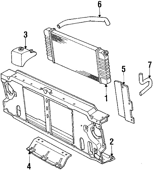 Diagram RADIATOR. for your 1995 Chevrolet K2500  Base Standard Cab Pickup Fleetside 4.3L Chevrolet V6 A/T 