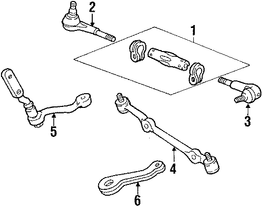 Diagram STEERING GEAR & LINKAGE. for your 2015 GMC Sierra 2500 HD 6.6L Duramax V8 DIESEL A/T RWD SLE Standard Cab Pickup Fleetside 