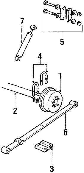 Diagram REAR SUSPENSION. for your 2017 GMC Sierra 2500 HD 6.0L Vortec V8 FLEX A/T RWD Base Extended Cab Pickup Fleetside 