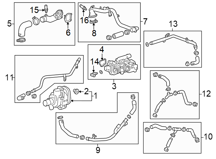 Diagram Water pump. for your 2024 Chevrolet Camaro 6.2L V8 A/T LT1 Convertible 