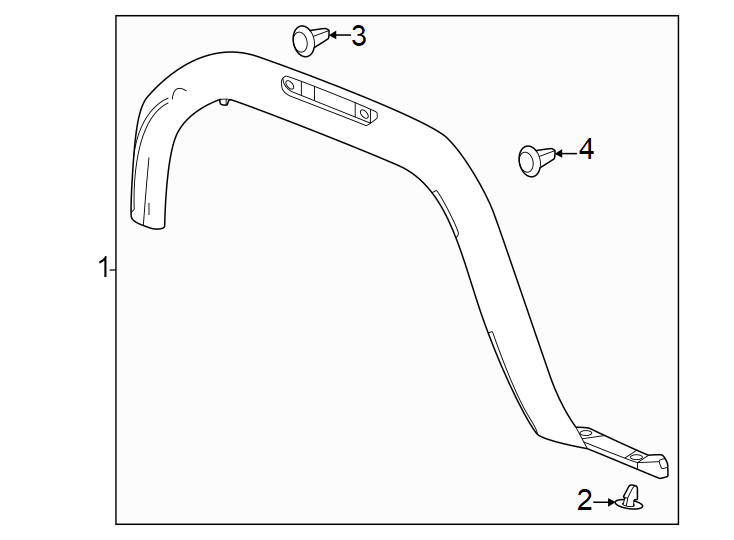 Diagram Fender. Exterior trim. for your 2024 Chevrolet Camaro LT1 Coupe 6.2L V8 A/T 