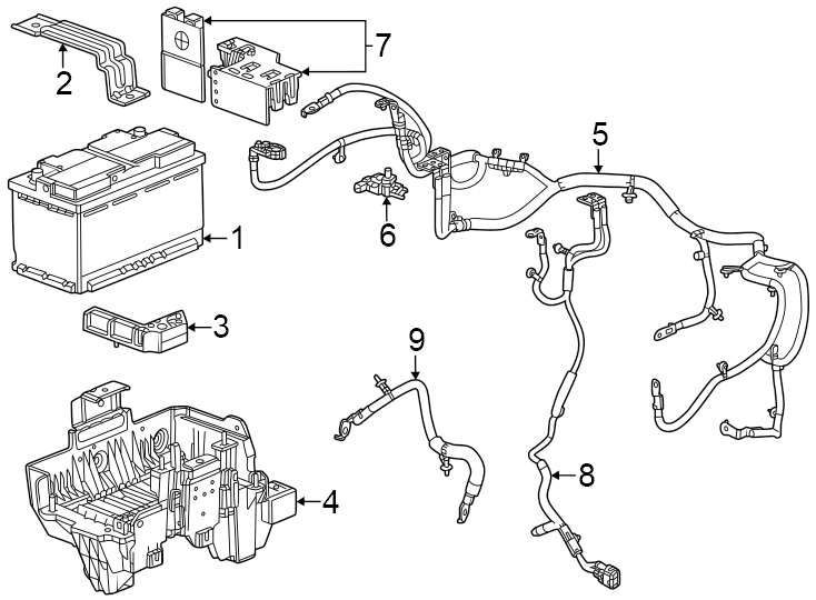 Gmc Canyon Battery Cable. Canyon; 2.7L; Extension 87831299 Island