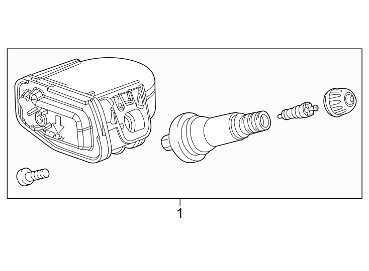 Diagram Tire pressure monitor components. for your 2023 Chevrolet Colorado   