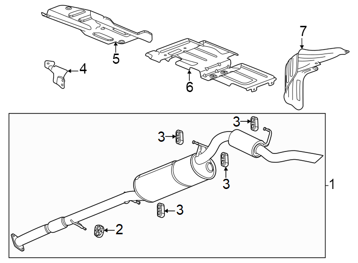 Diagram Exhaust system. Exhaust components. for your 2012 Chevrolet Camaro   