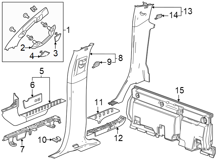 Diagram Cab. Interior trim. for your 2005 Chevrolet Monte Carlo   