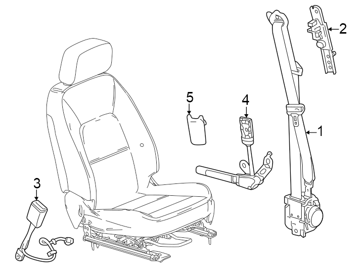 Restraint systems. Front seat belts.