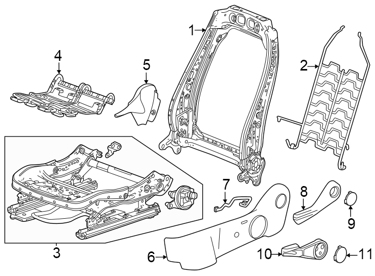 5Instrument panel. Seats & tracks. Driver seat components.https://images.simplepart.com/images/parts/motor/fullsize/GD23470.png