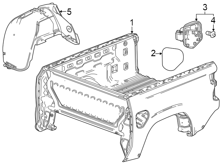 Diagram Pick up box. Box assembly. for your 1997 Buick Century   