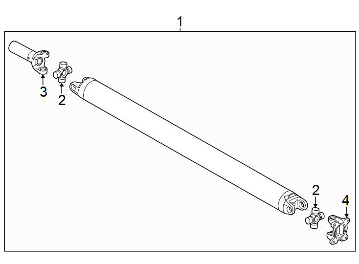 Diagram Rear suspension. Drive shaft. for your GMC