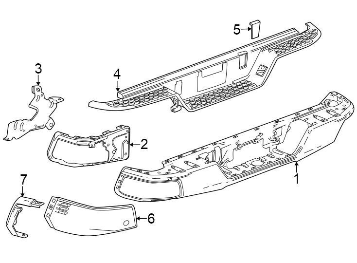 6Rear bumper. Bumper & components.https://images.simplepart.com/images/parts/motor/fullsize/GD23725.png