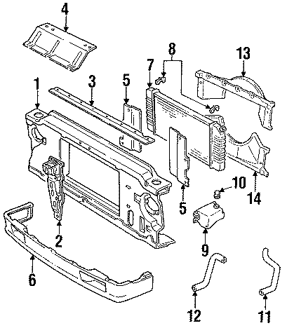 11RADIATOR SUPPORT.https://images.simplepart.com/images/parts/motor/fullsize/GD91050.png