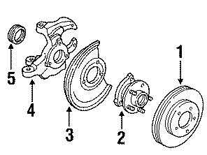 Diagram FRONT SUSPENSION. BRAKE COMPONENTS. for your 2018 GMC Sierra 2500 HD 6.6L Duramax V8 DIESEL A/T 4WD SLE Extended Cab Pickup Fleetside 