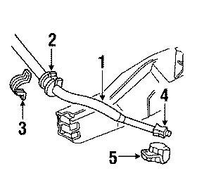 Diagram FRONT SUSPENSION. STABILIZER BAR & COMPONENTS. for your 2016 GMC Sierra 2500 HD 6.0L Vortec V8 FLEX A/T 4WD SLE Extended Cab Pickup Fleetside 