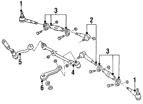 Diagram STEERING GEAR & LINKAGE. for your 2021 GMC Sierra 2500 HD 6.6L Duramax V8 DIESEL A/T 4WD Base Extended Cab Pickup Fleetside 